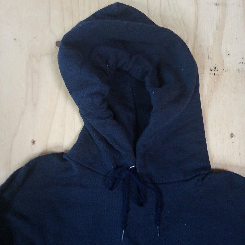 Vintage Tultex Blank Hoodie Sweatshirt 50/50 Navy Blue